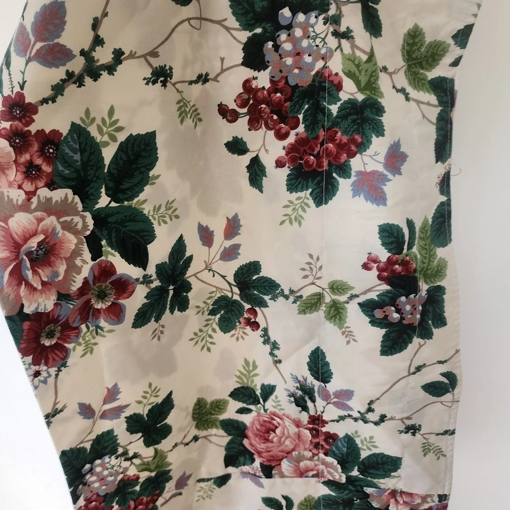 Vintage Waverly Curtain Floral Valance Floral Grapes Made in USA 80